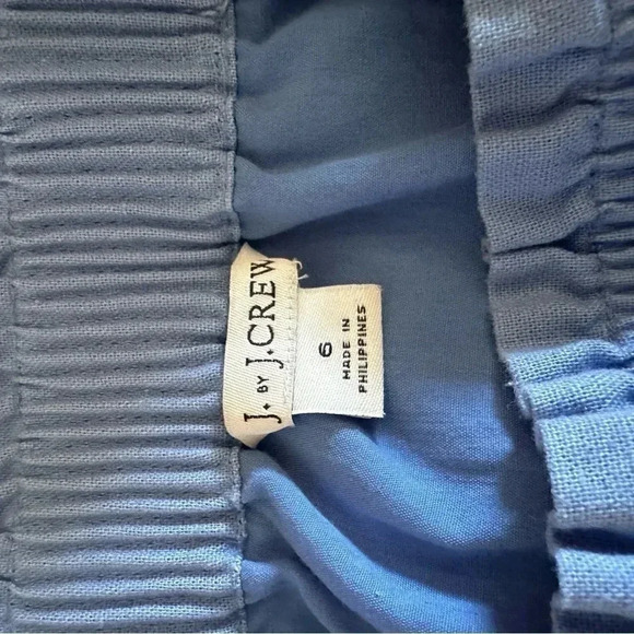 J by J Crew Skirt A-Line Pull On Linen Blend Light Blue Size 6 - Picture 6 of 9